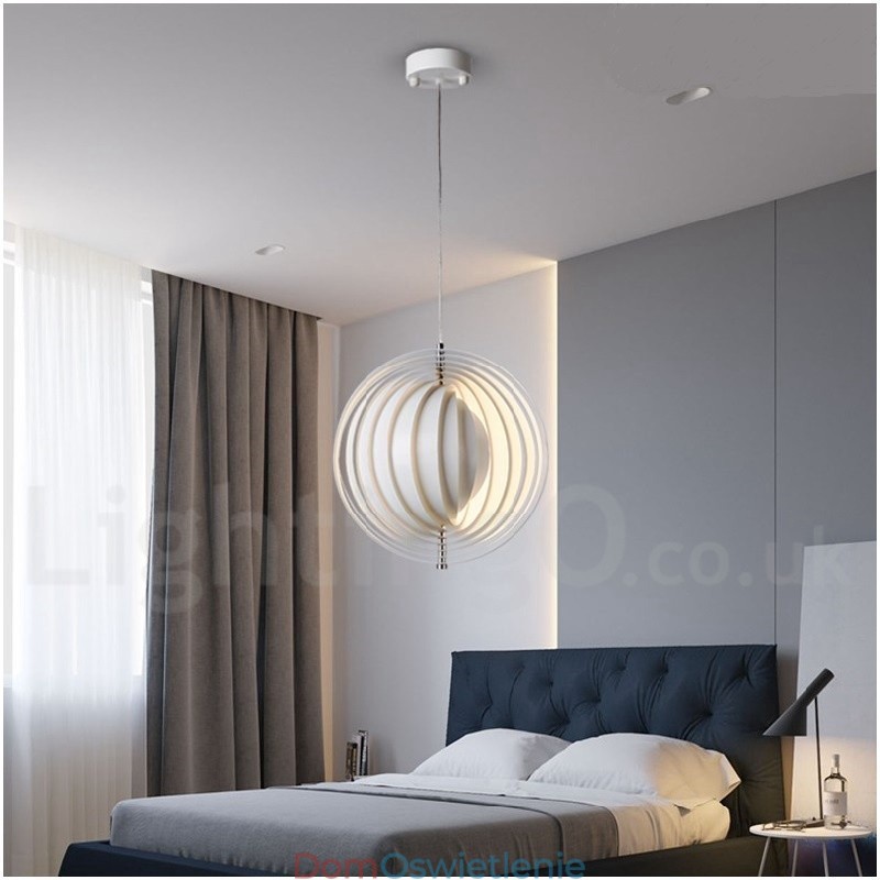 Kula Biała Obrót Postmodernistyczna DIY Wisząca Lampa