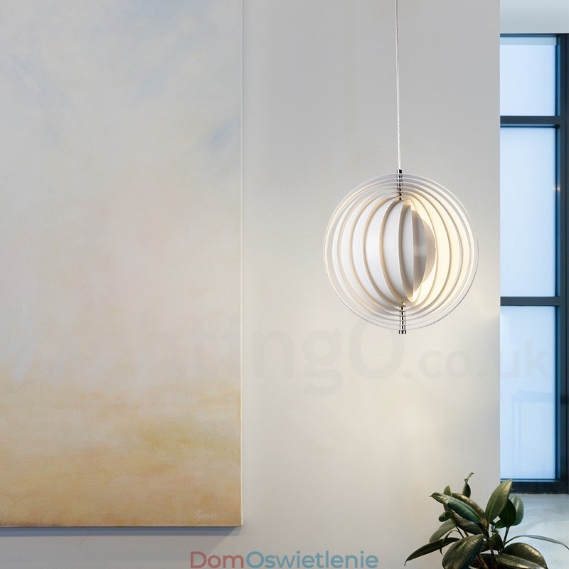 Kula Biała Obrót Postmodernistyczna DIY Wisząca Lampa