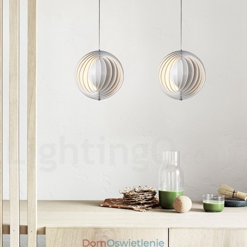 Kula Biała Obrót Postmodernistyczna DIY Wisząca Lampa