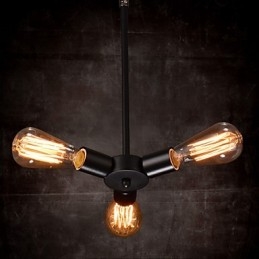 Lampa wisząca 3 światła w stylu rustykalnym z kutego żelaza