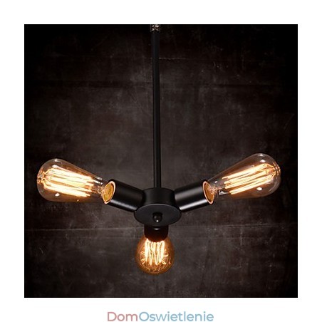 Lampa wisząca 3 światła w stylu rustykalnym z kutego żelaza Lampa wisząca 3 światła w stylu rustykalnym z kutego żelaza