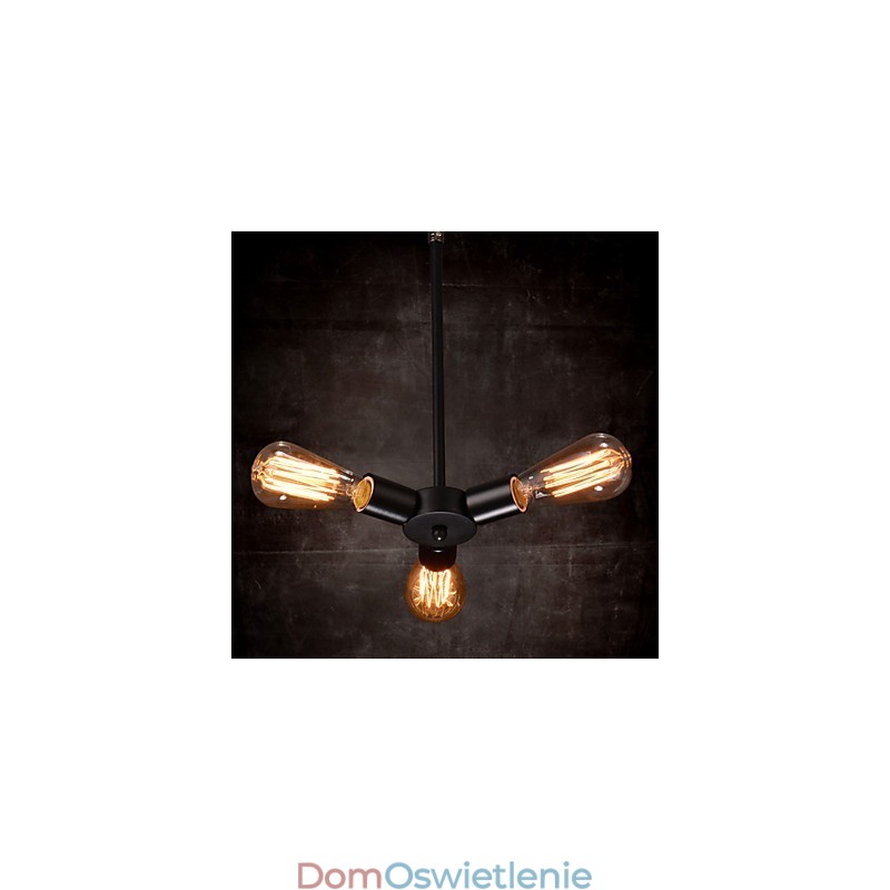 Lampa wisząca 3 światła w stylu rustykalnym z kutego żelaza