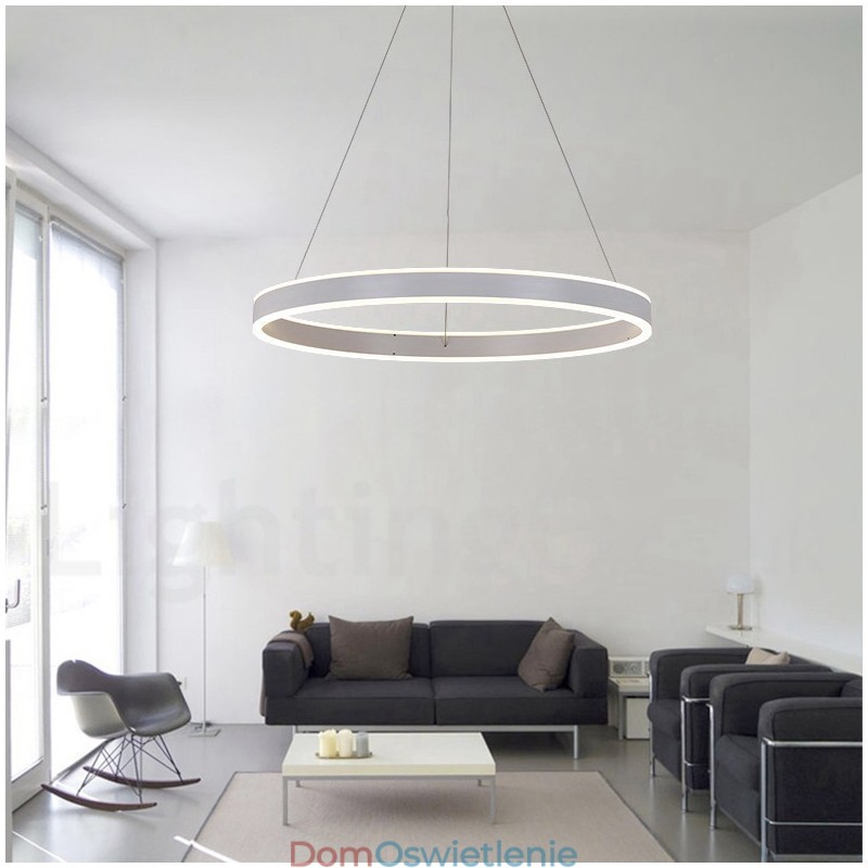 1 Pierścień Dwa Paski Art Deco Wisząca Lampa 60 cm Wisząca Lampa