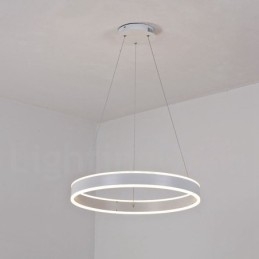 1 Pierścień Dwa Paski Art Deco Wisząca Lampa 60 cm Wisząca Lampa