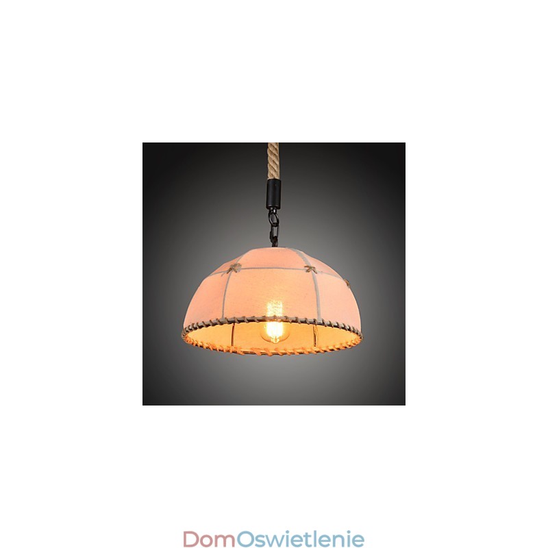 Retro ręcznie robiony żyrandol z konopnej liny w stylu wiejskim w stylu industrialnym