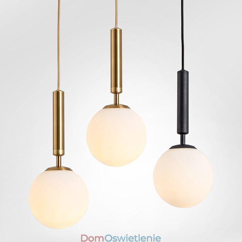 Nowoczesna, współczesna lampa wisząca z kloszem szklanym