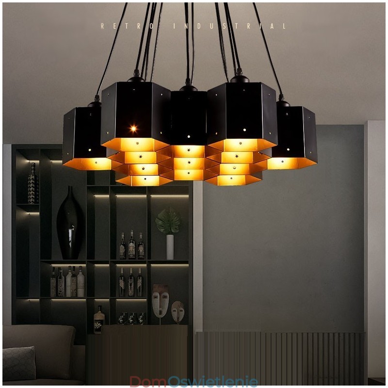 Żyrandol w stylu loft industrialnym