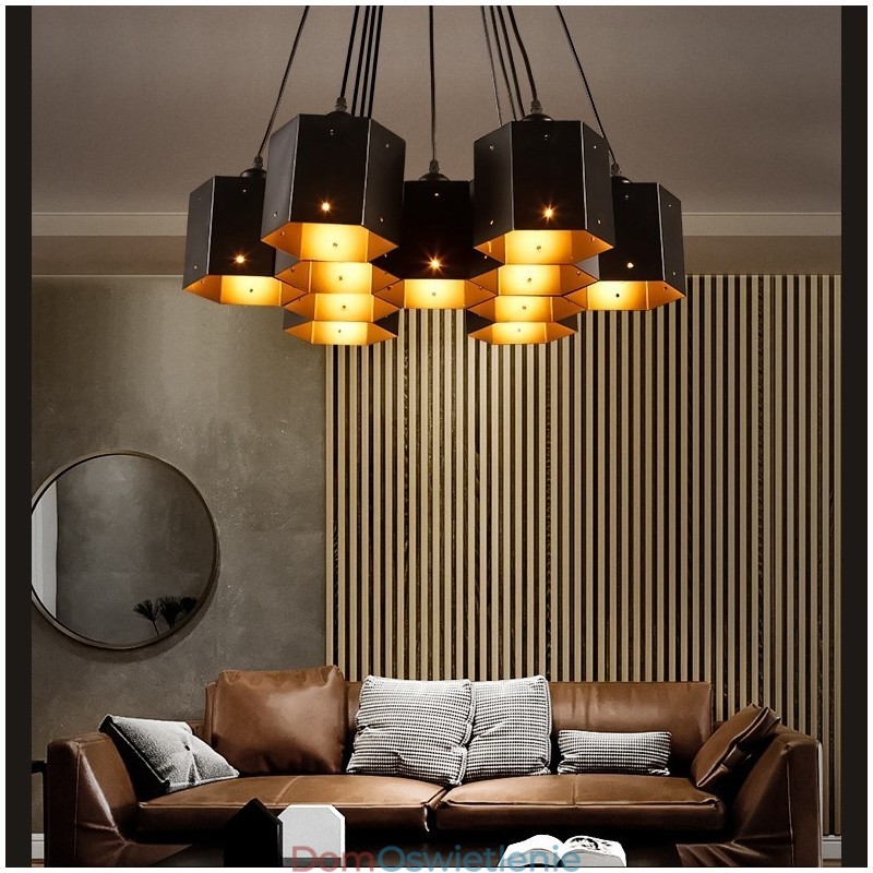 Żyrandol w stylu loft industrialnym