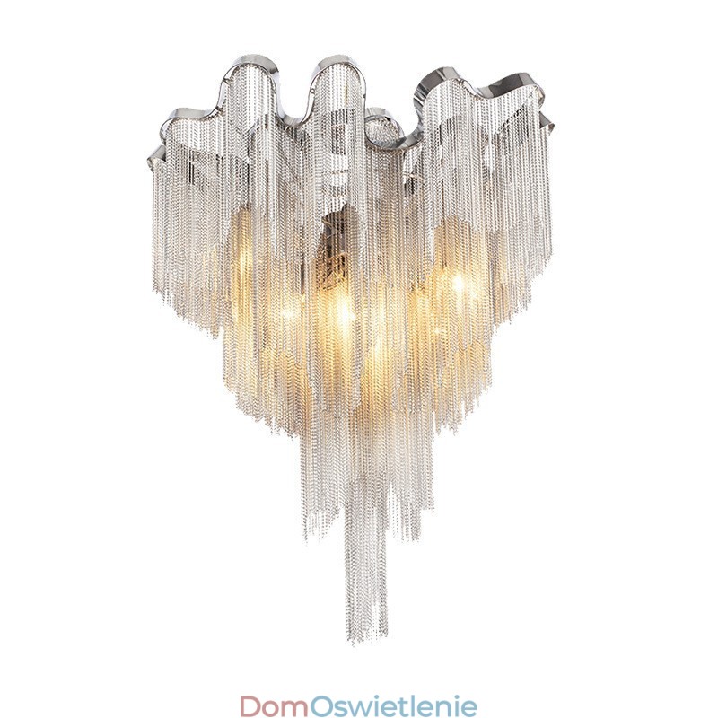 Żyrandol z frędzlami Designerska lampa sufitowa Srebrny Złoty kolor