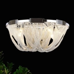 Żyrandol z frędzlami Designerska lampa sufitowa Srebrny Złoty kolor