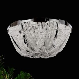 Żyrandol z frędzlami Designerska lampa sufitowa Srebrny Złoty kolor