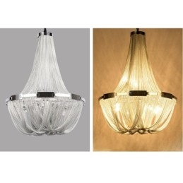 Żyrandol z frędzlami Designerska lampa wisząca Srebrny Złoty kolor
