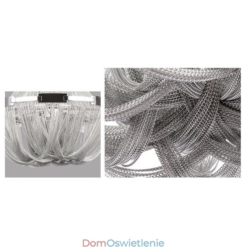 Żyrandol z frędzlami Designerska lampa wisząca Srebrny Złoty kolor