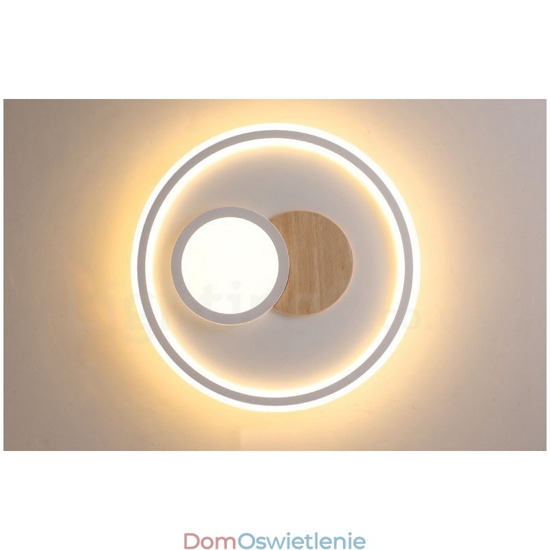 Drewniane ściemnialne nowoczesne współczesne lampy sufitowe w stylu nordyckim z pilotem zdalnego sterowania, które można również stosować jako oświetlenie ścienne