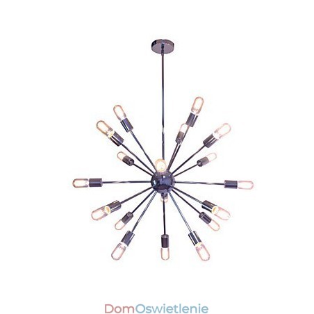 Żyrandol Nowoczesny Globus Salon Wiszący Jadalnia Zakupy Sklep Noc Metal Chrom