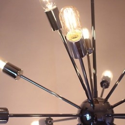 Żyrandol Nowoczesny Globus Salon Wiszący Jadalnia Zakupy Sklep Noc Metal Chrom