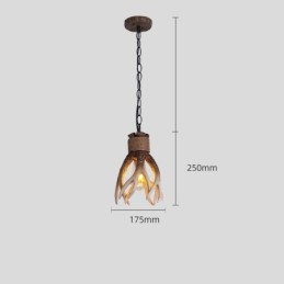 Jedno światło rustykalne artystyczne retro antyczne poroże lampa wisząca