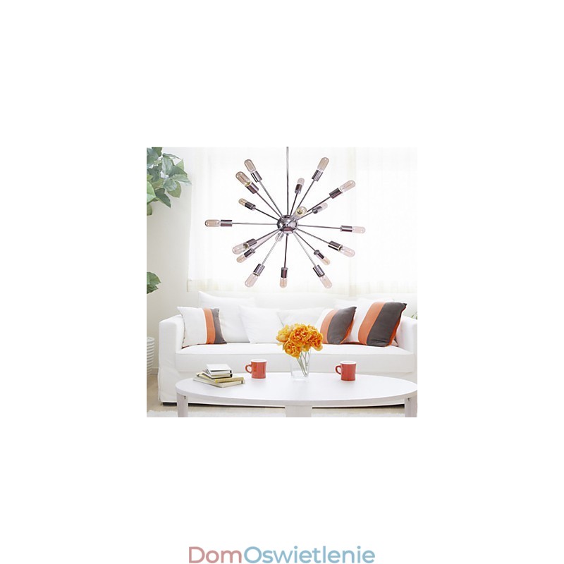 Żyrandol Nowoczesny Globus Salon Wiszący Jadalnia Zakupy Sklep Noc Metal Chrom