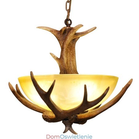 Jedno światło rustykalne artystyczne retro antyczne poroże lampa wisząca z kloszem szklanym Jedno światło rustykalne artystyczne retro antyczne poroże lampa wisząca z kloszem szklanym