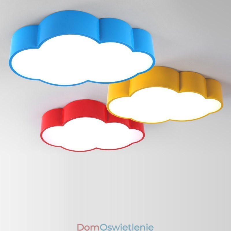 Macaron Multi color Cloud Nowoczesny styl nordycki Lampy sufitowe montowane na płasko z kloszem akrylowym