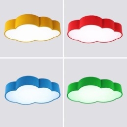 Macaron Multi color Cloud Nowoczesny styl nordycki Lampy sufitowe montowane na płasko z kloszem akrylowym
