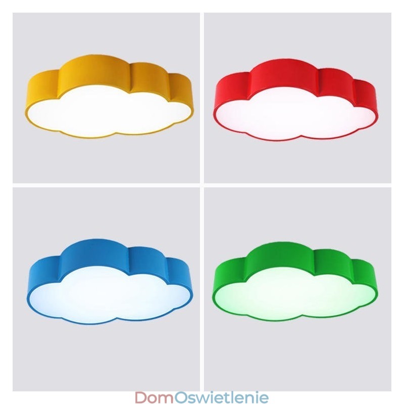 Macaron Multi color Cloud Nowoczesny styl nordycki Lampy sufitowe montowane na płasko z kloszem akrylowym