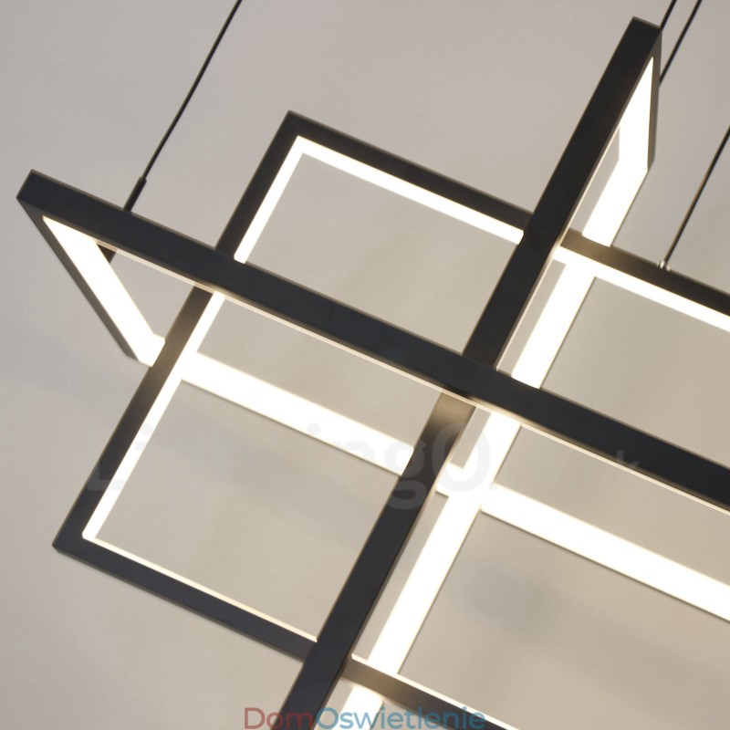 Ściemnialna lampa wisząca w nowoczesnym wzornictwie cztery prostokąty