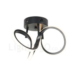 Przełącznik Triac, ściemnialny, czarny, nowoczesny, współczesny, nordycki styl, sufitowa lampa płaska, okrągła