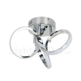 Przełącznik Triac, ściemnialny, chrom, nowoczesny, współczesny, nordycki styl, sufitowa lampa okrągła, montaż na płasko