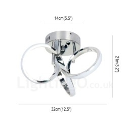 Przełącznik Triac, ściemnialny, chrom, nowoczesny, współczesny, nordycki styl, sufitowa lampa okrągła, montaż na płasko