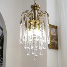 Żyrandol szklany Water Drop