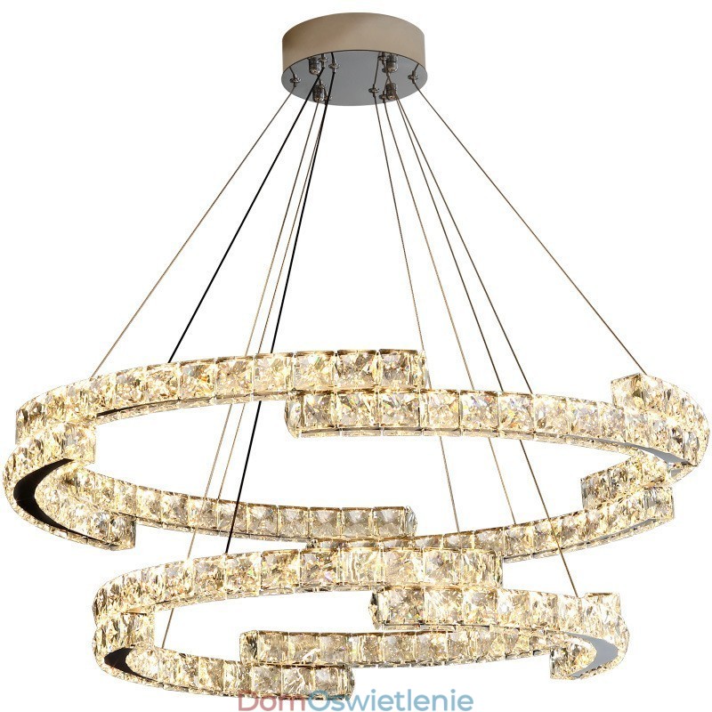 Okrągła kryształowa lampa wisząca Luksusowa lampa sufitowa K9 Crystal Indoor
