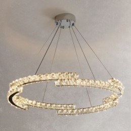 Okrągła kryształowa lampa wisząca Luksusowa lampa sufitowa K9 Crystal Indoor