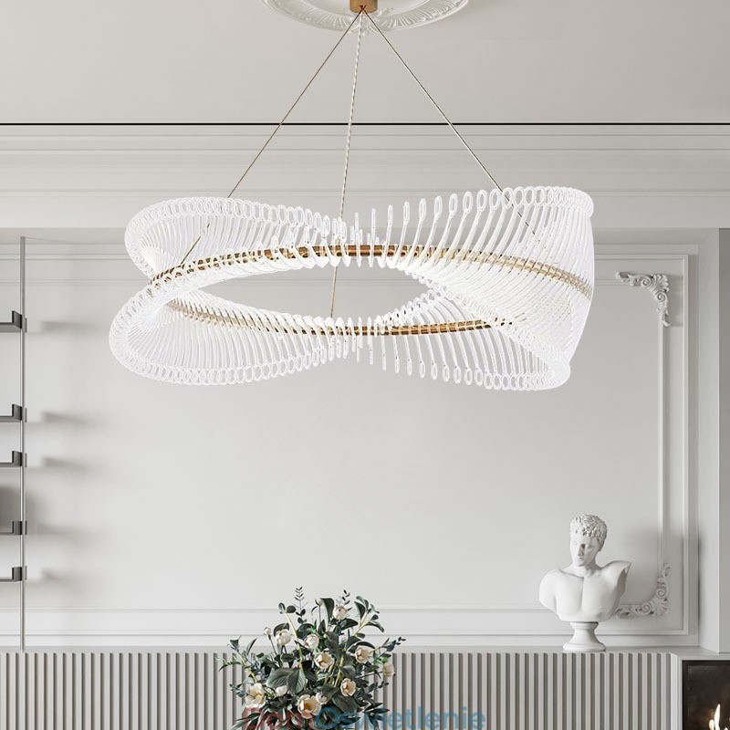 Postmodernistyczna lampa wisząca Strip Circle