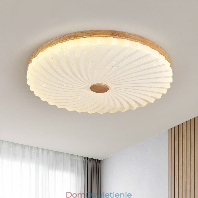 Nordic Round Simple Modern Solid Wood Flush Mounted Lampa sufitowa