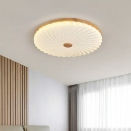 Nordic Round Simple Modern Solid Wood Flush Mounted Lampa sufitowa