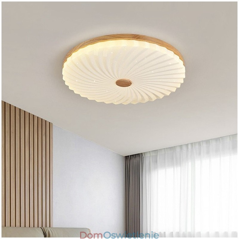 Nordic Round Simple Modern Solid Wood Flush Mounted Lampa sufitowa