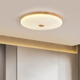 Nordic Round Simple Modern Solid Wood Flush Mounted Lampa sufitowa