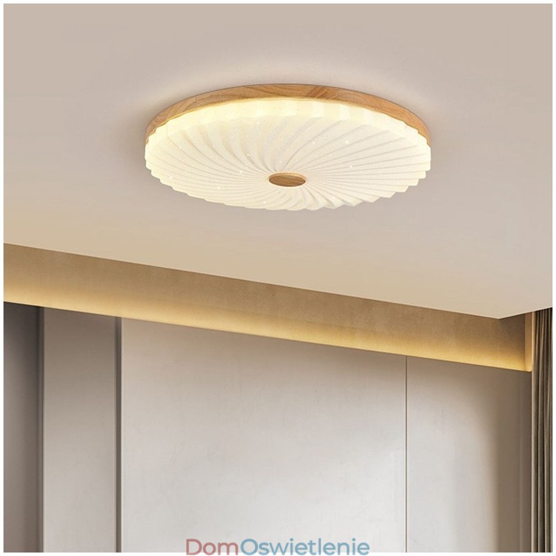 Nordic Round Simple Modern Solid Wood Flush Mounted Lampa sufitowa