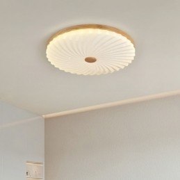 Nordic Round Simple Modern Solid Wood Flush Mounted Lampa sufitowa