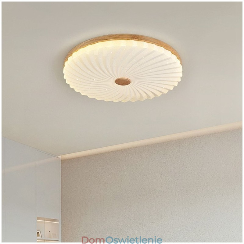 Nordic Round Simple Modern Solid Wood Flush Mounted Lampa sufitowa