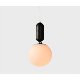 Nowoczesna, współczesna lampa wisząca z kloszem szklanym
