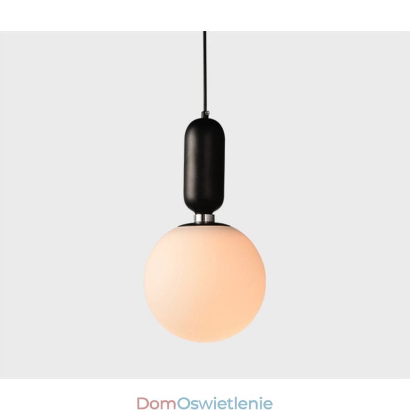 Nowoczesna, współczesna lampa wisząca z kloszem szklanym