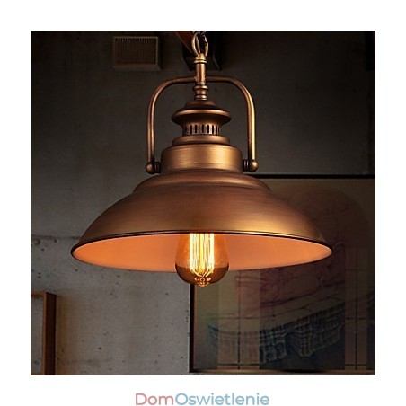 Lampa wisząca retro z metalowym kloszem w stylu starej fabryki Lampa wisząca retro z metalowym kloszem w stylu starej fabryki