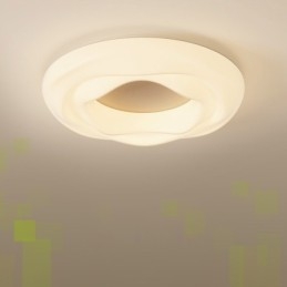 Ściemnialna okrągła nowoczesna lampa sufitowa do montażu na płasko, oświetlenie wewnętrzne