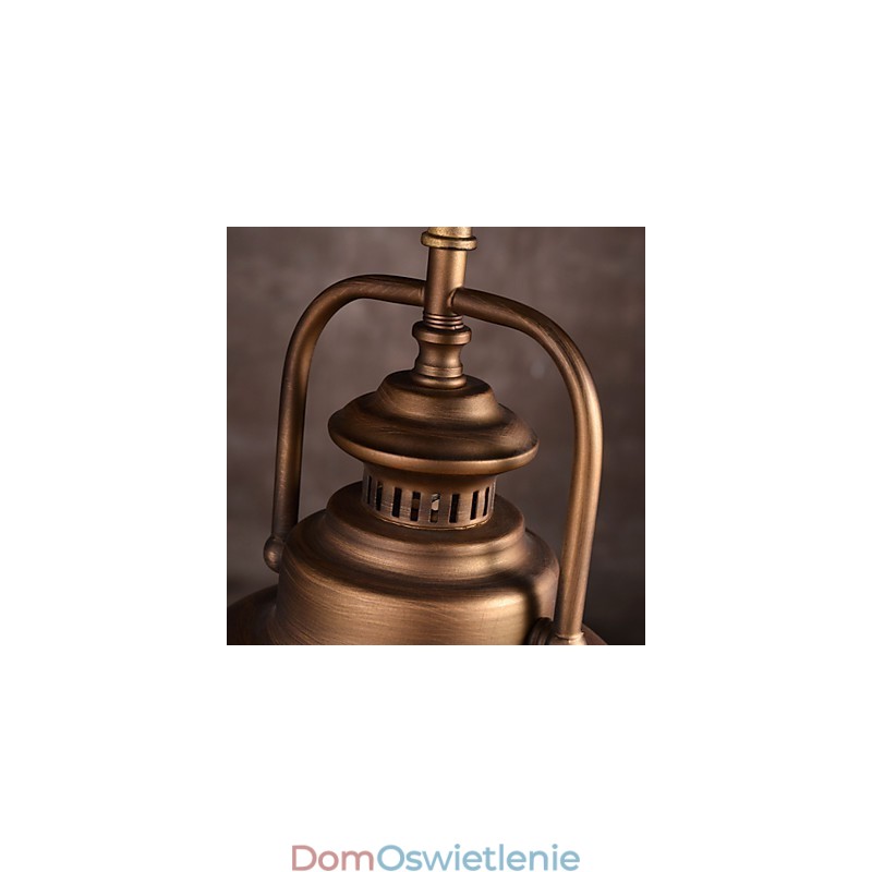 Lampa wisząca retro z metalowym kloszem w stylu starej fabryki