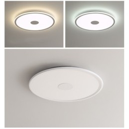 Nordic 3,5 cm grubości okrągła, pełnospektralna ochrona oczu, ściemnialna lampa sufitowa do wnętrz