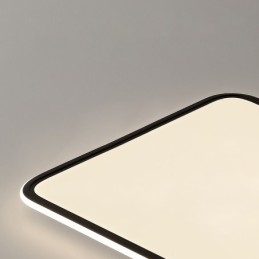 Nowoczesna ściemnialna kwadratowa lampa sufitowa do montażu na płasko, oświetlenie wewnętrzne
