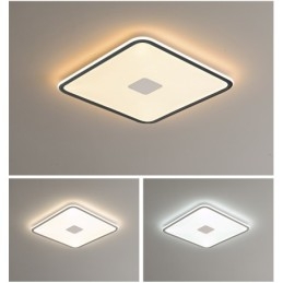 Nowoczesna ściemnialna kwadratowa lampa sufitowa z pełnym spektrum ochrony oczu