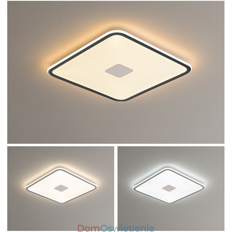 Nowoczesna ściemnialna kwadratowa lampa sufitowa z pełnym spektrum ochrony oczu